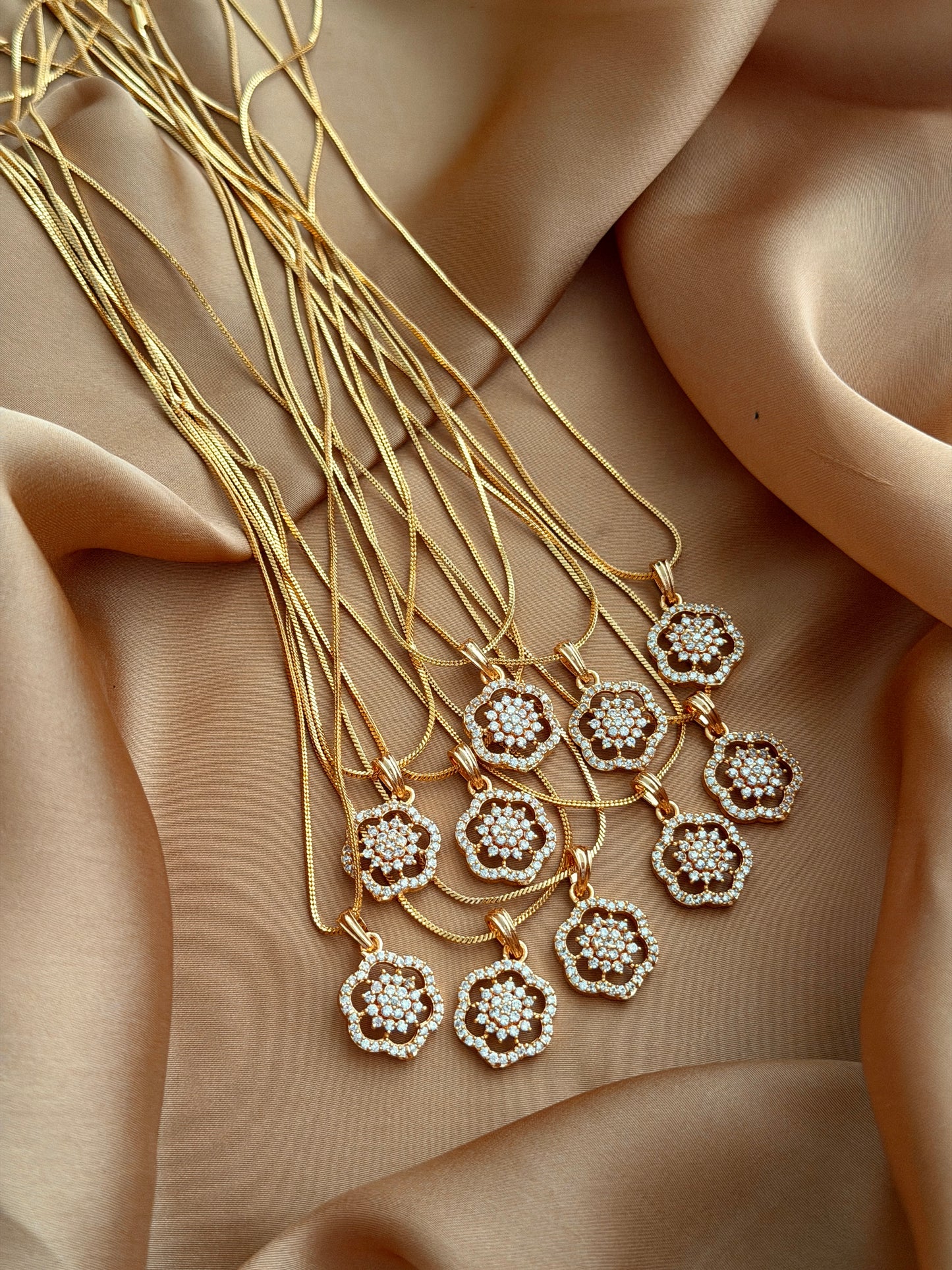 Diamond locket with Gold Chain