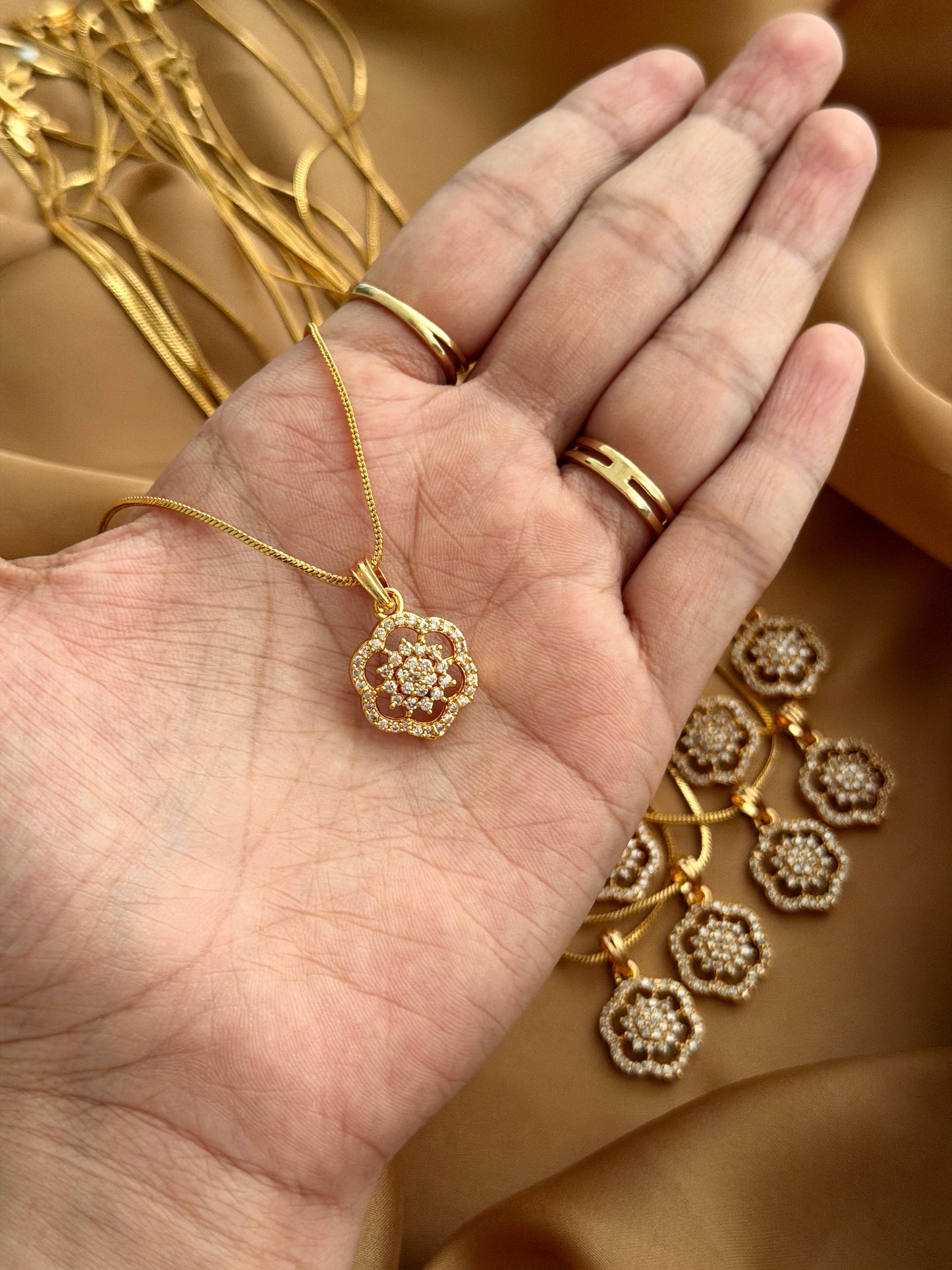 Diamond locket with Gold Chain