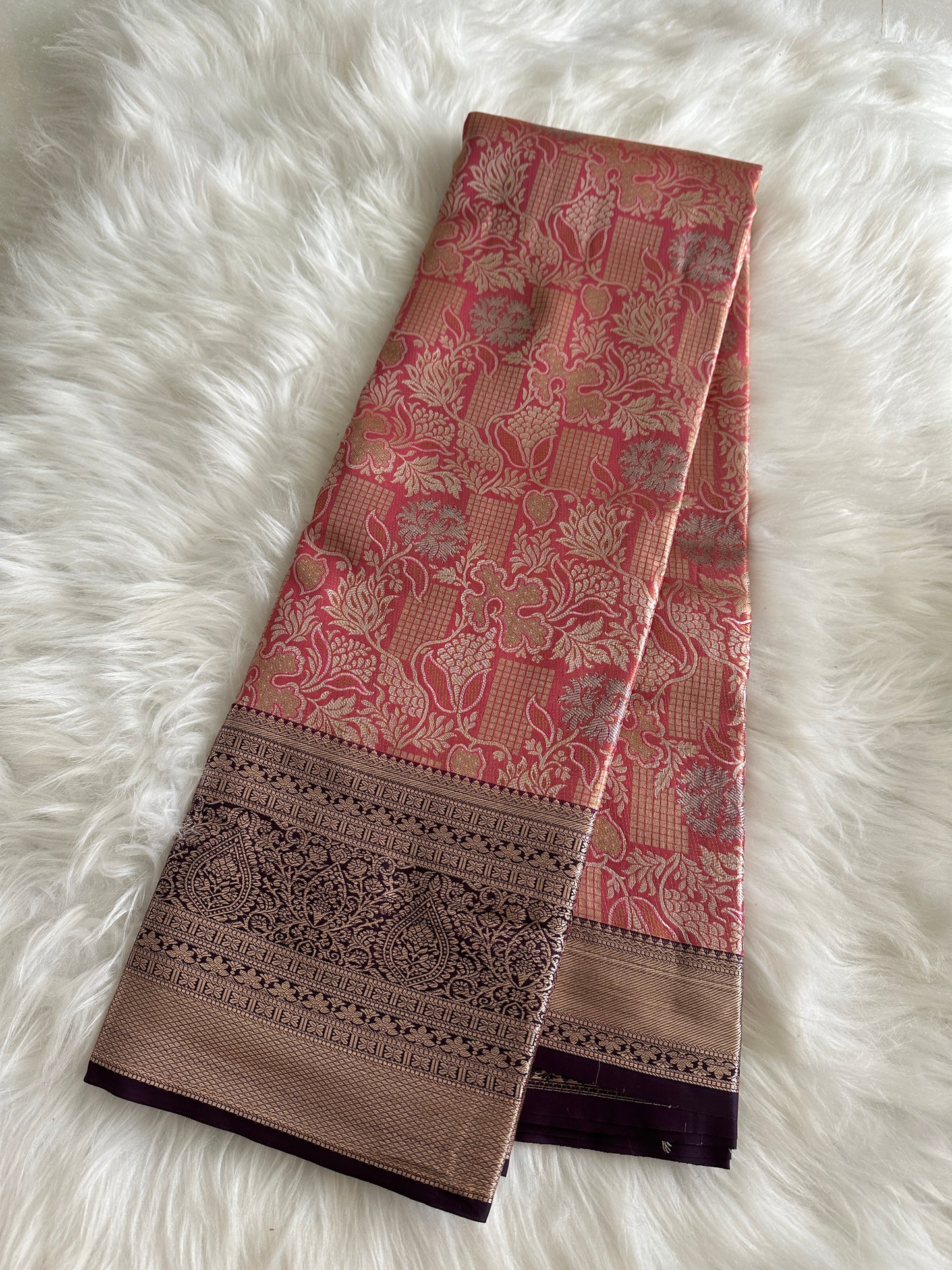 Coral Semi Kanchivaram Tissue Pattu New Version