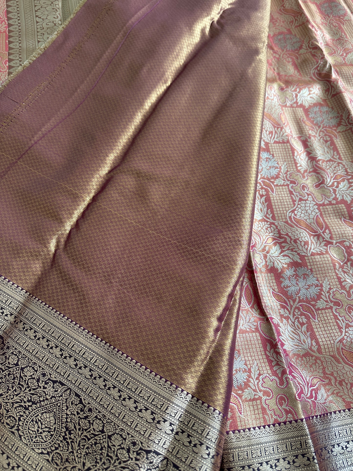 Coral Semi Kanchivaram Tissue Pattu New Version