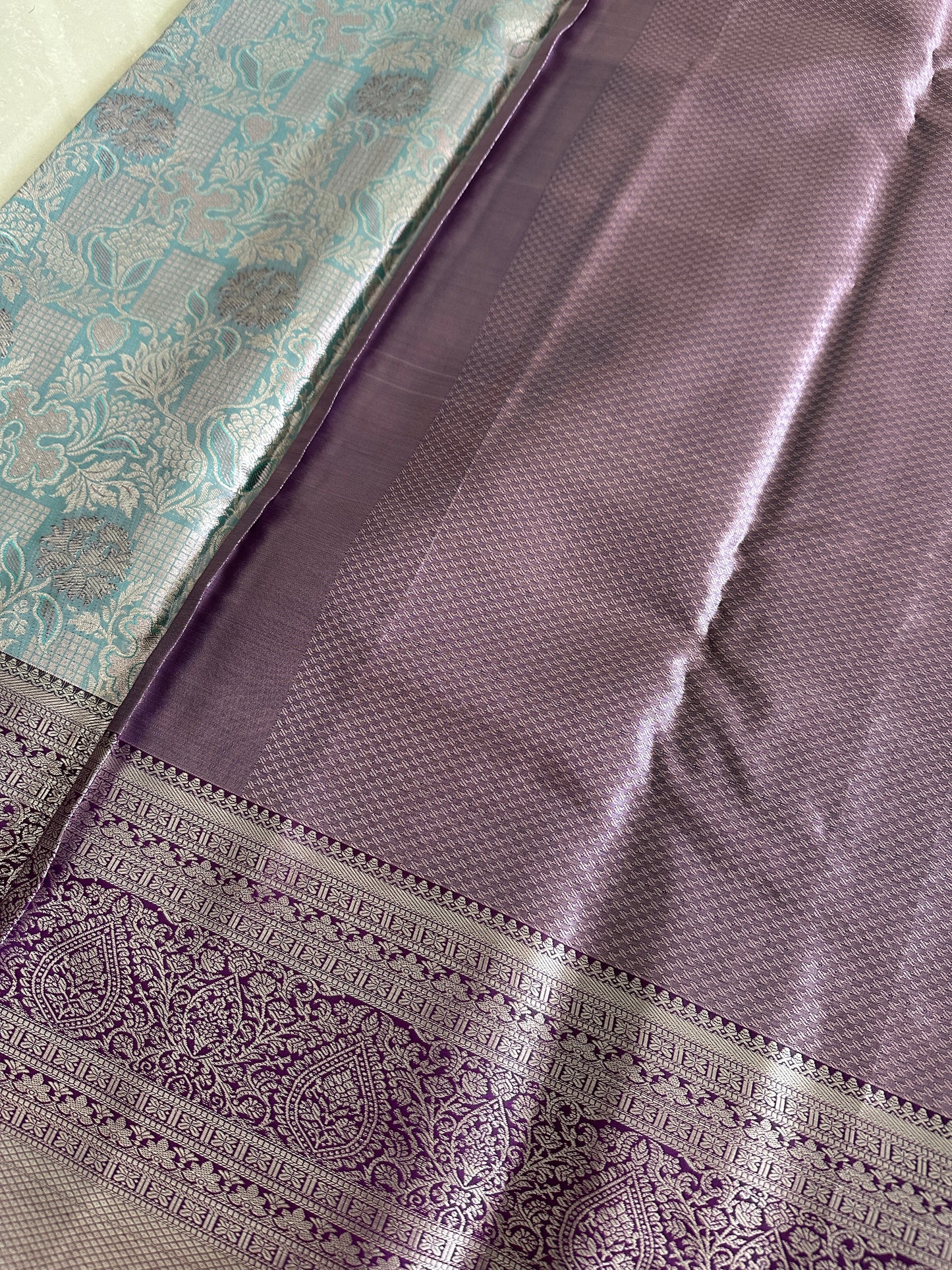 Blue Coral Semi Kanchivaram Tissue Pattu Saree