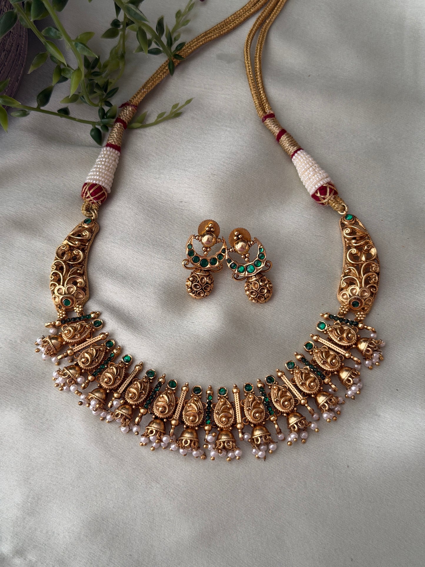 Mini Morah Jhumkas Necklace