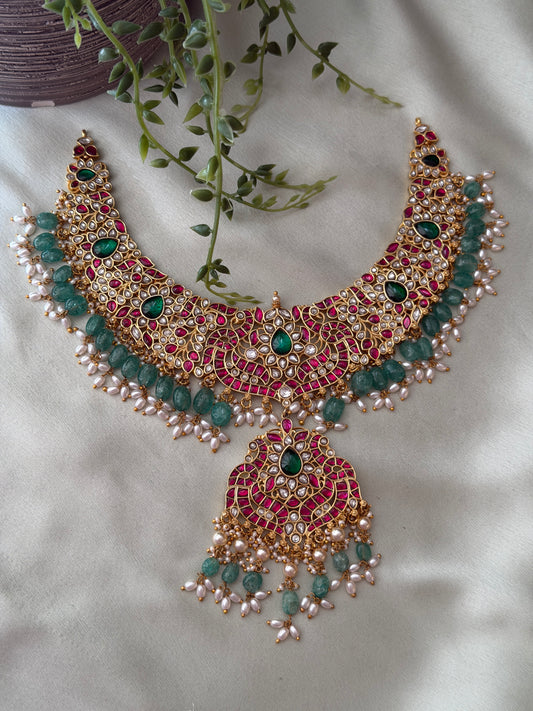 Jalaja Jadau Guttapusalu Necklace