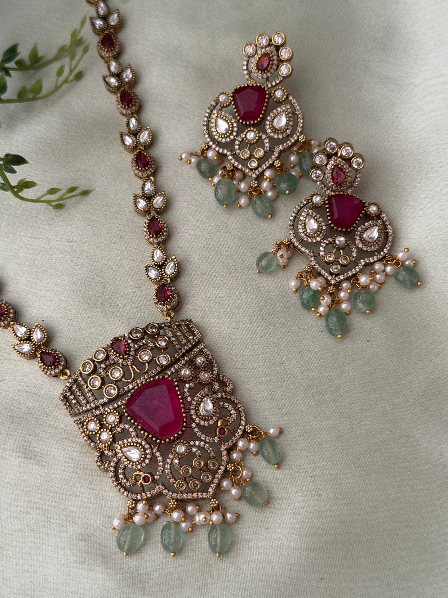 Pankaja Doublet Stone Necklace