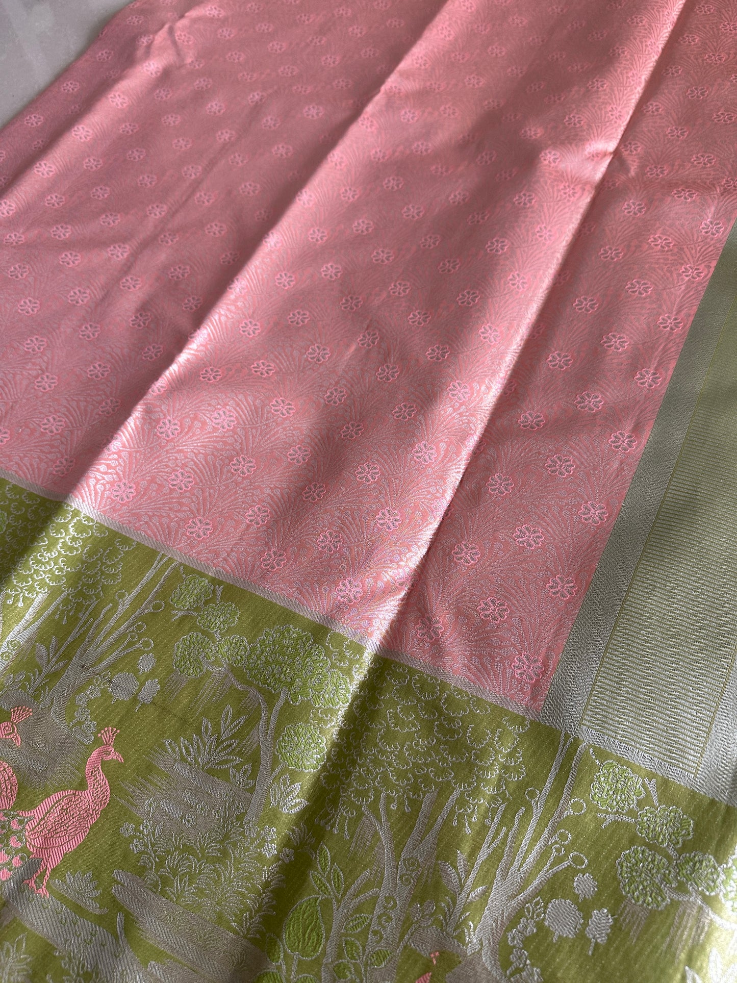 Designer Peacock Semi Kanchivaram Tissue Pattu v2.0