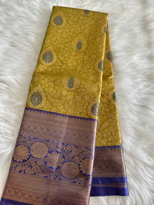 Henna Semi Kanchivaram Tissue Pattu