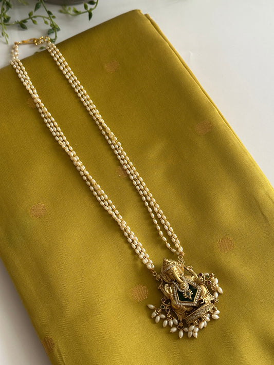 Ganesha Pearl Chain Premium