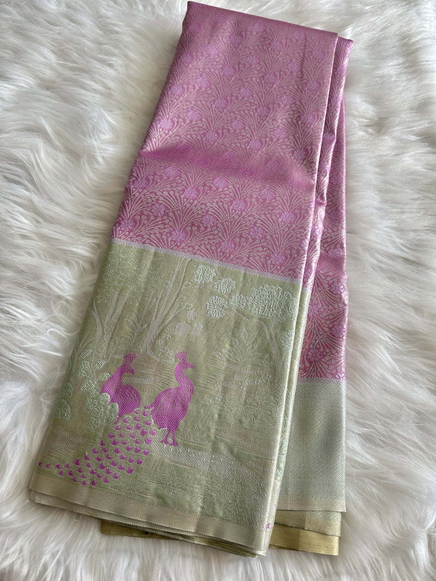Designer Peacock Semi Kanchivaram Tissue Pattu v3.0