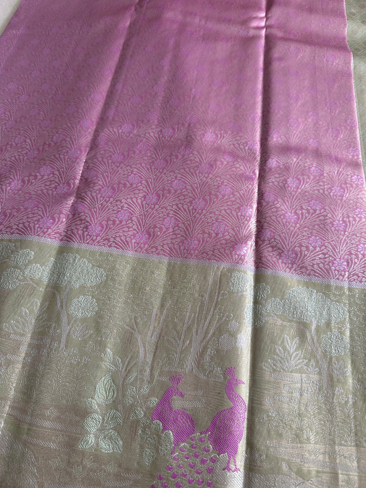 Designer Peacock Semi Kanchivaram Tissue Pattu v3.0