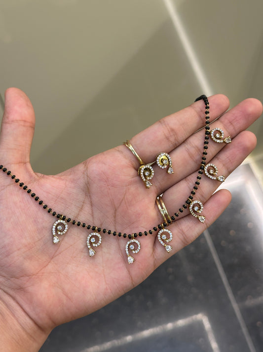 Spiral Diamond Mangalsutra