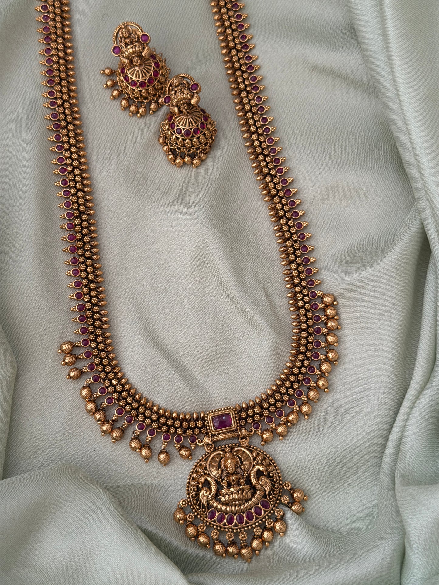 Kumudini Gold Replica Haaram set