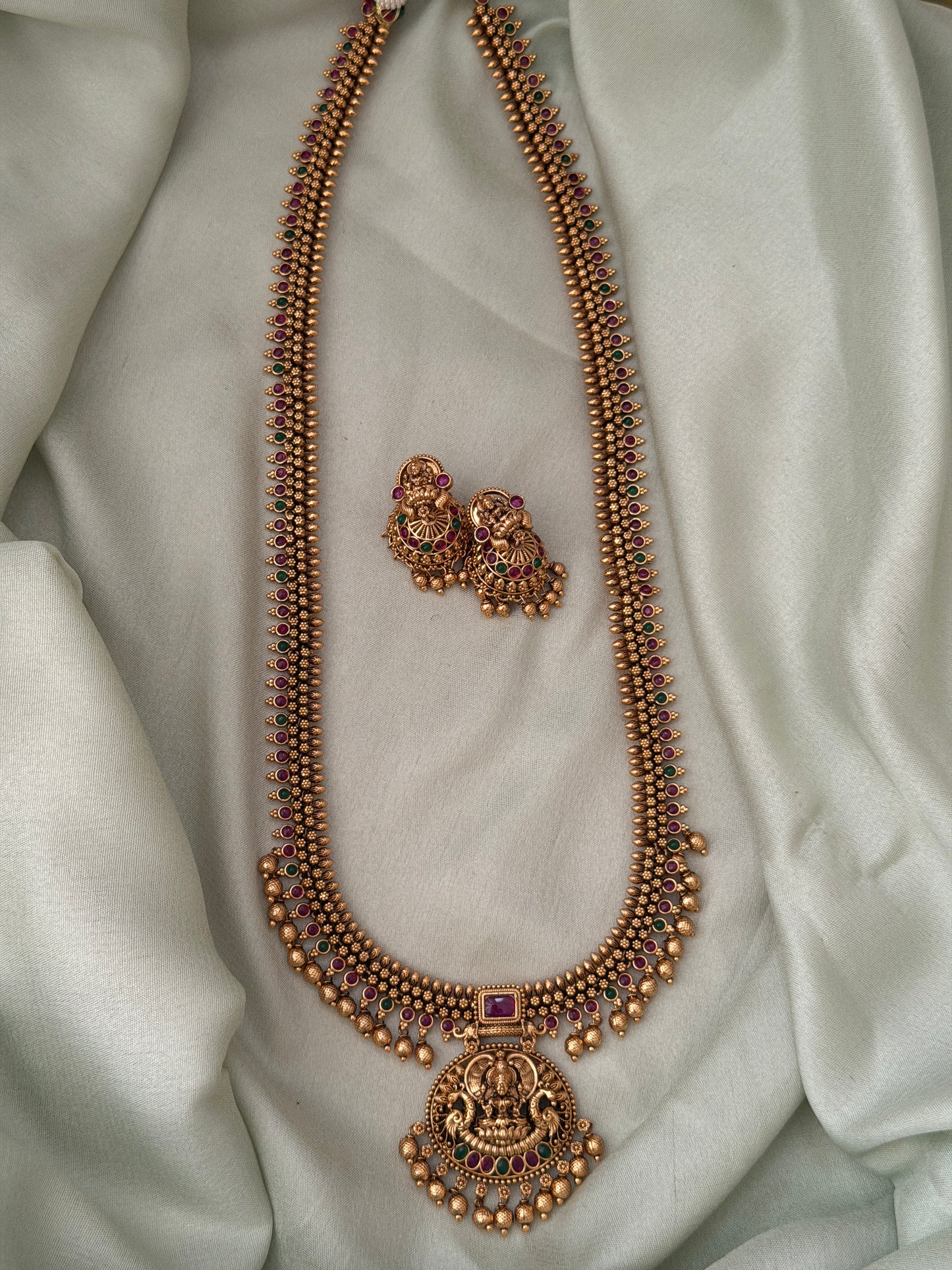 Kumudini Gold Replica Haaram set