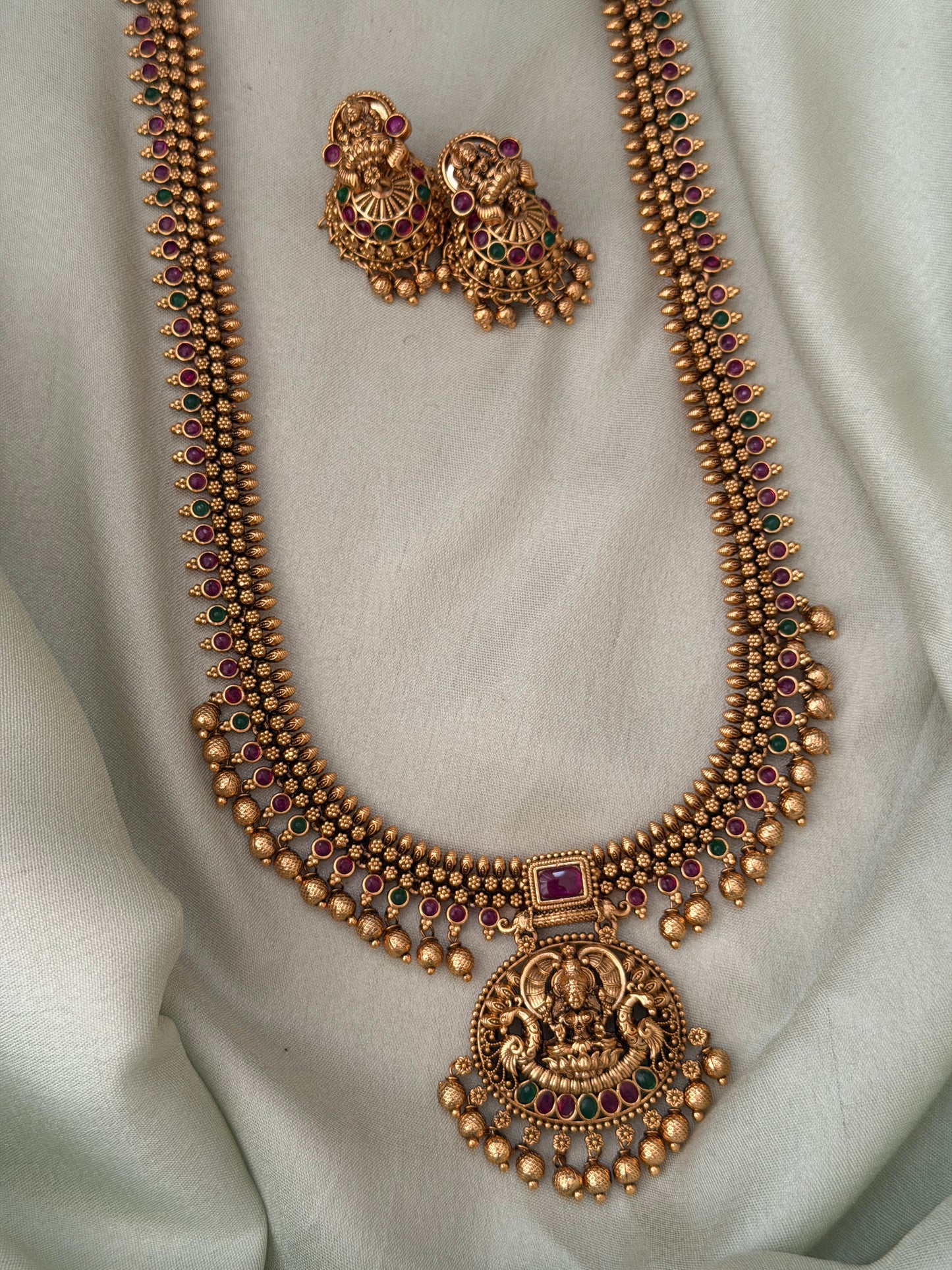 Kumudini Gold Replica Haaram set