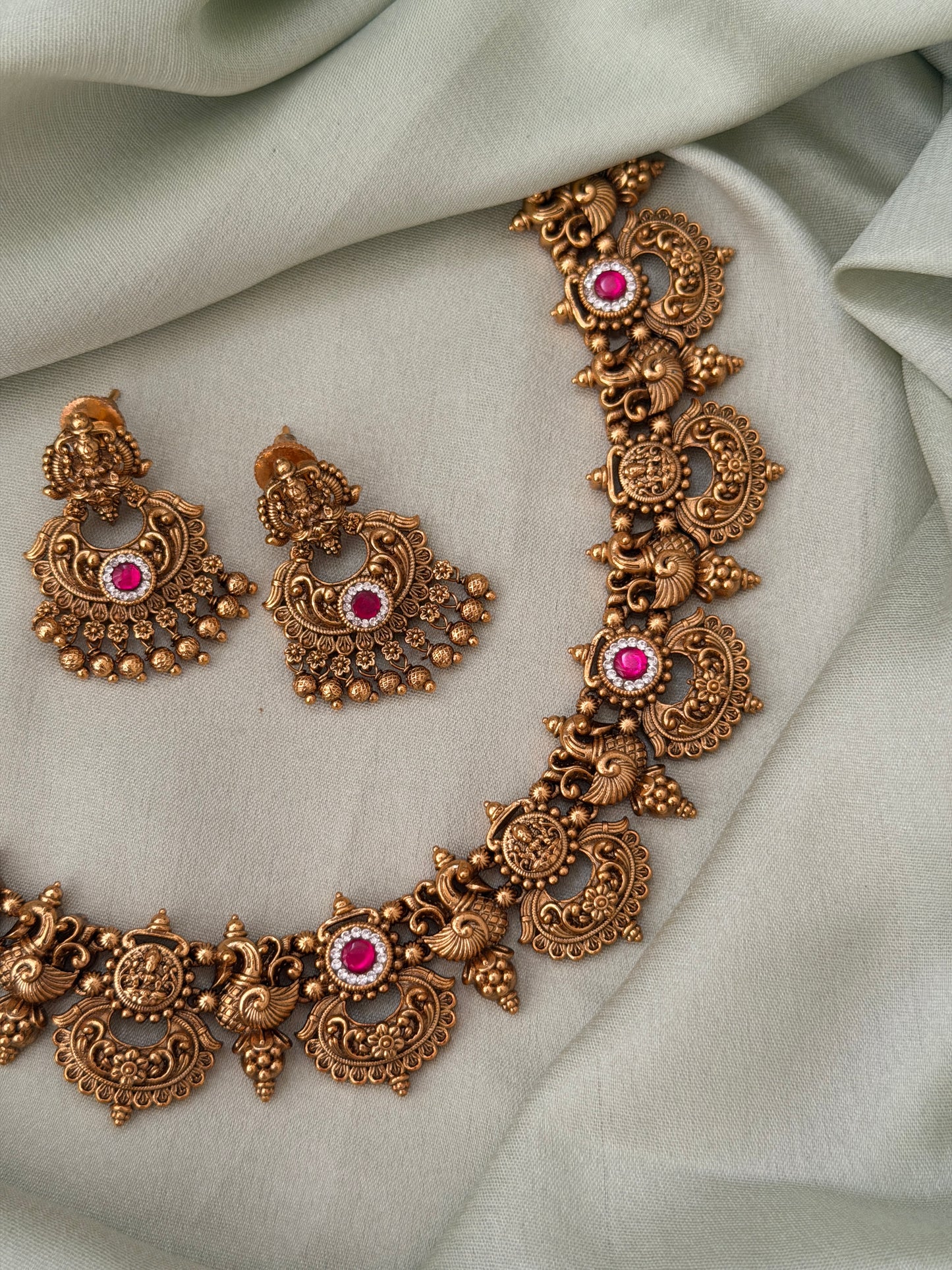 Shruthiga Gold Replica Necklace