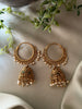 Emerald Hoop Jhumkas
