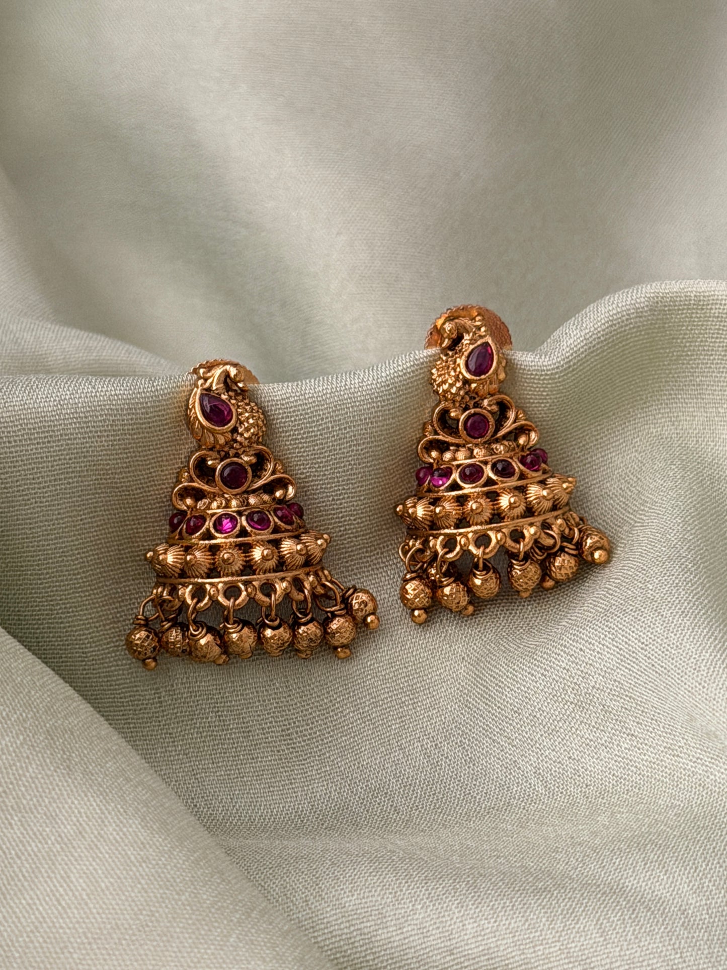 Baby Half Kempu Jhumkas 1