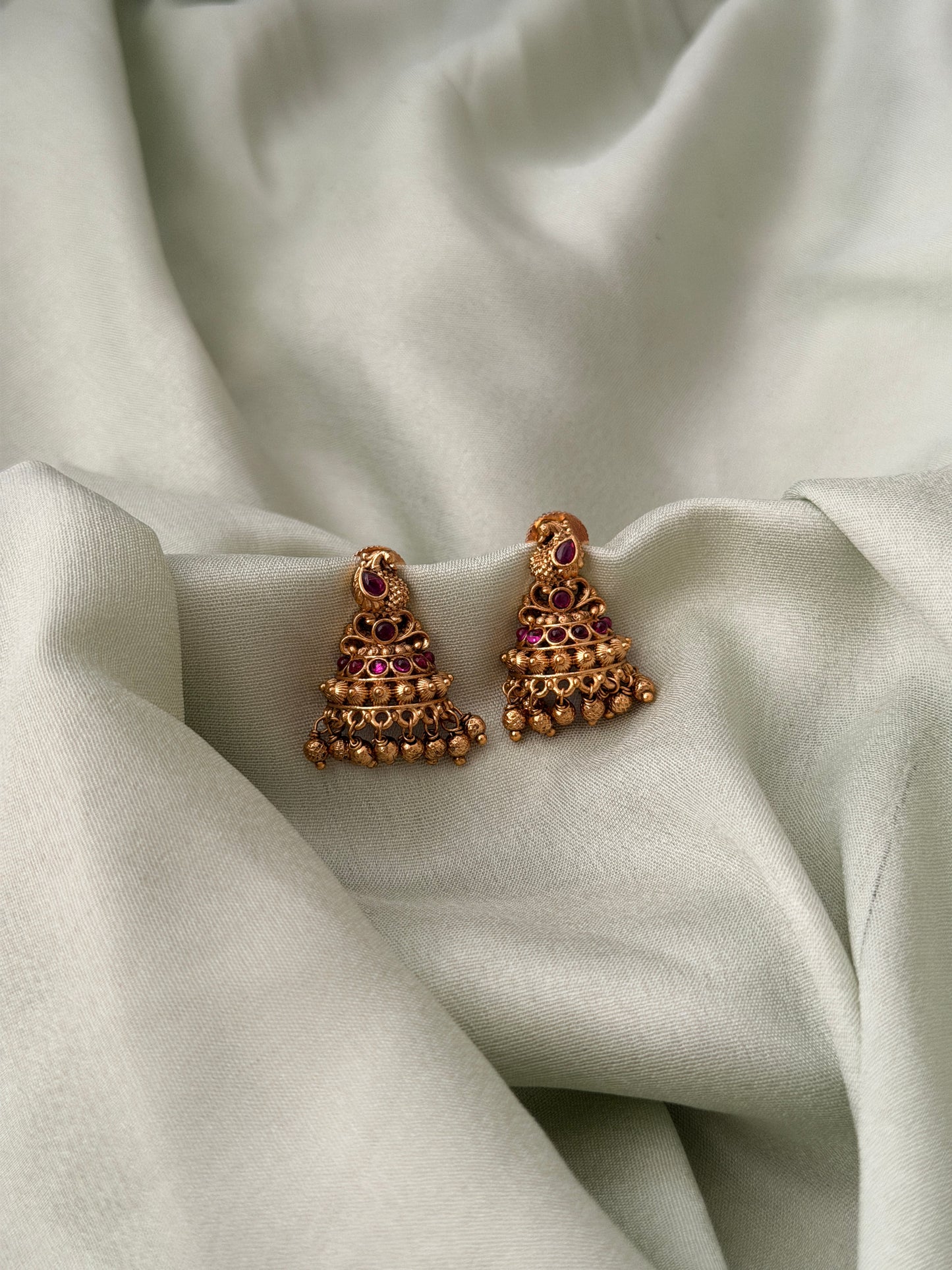 Baby Half Kempu Jhumkas 1