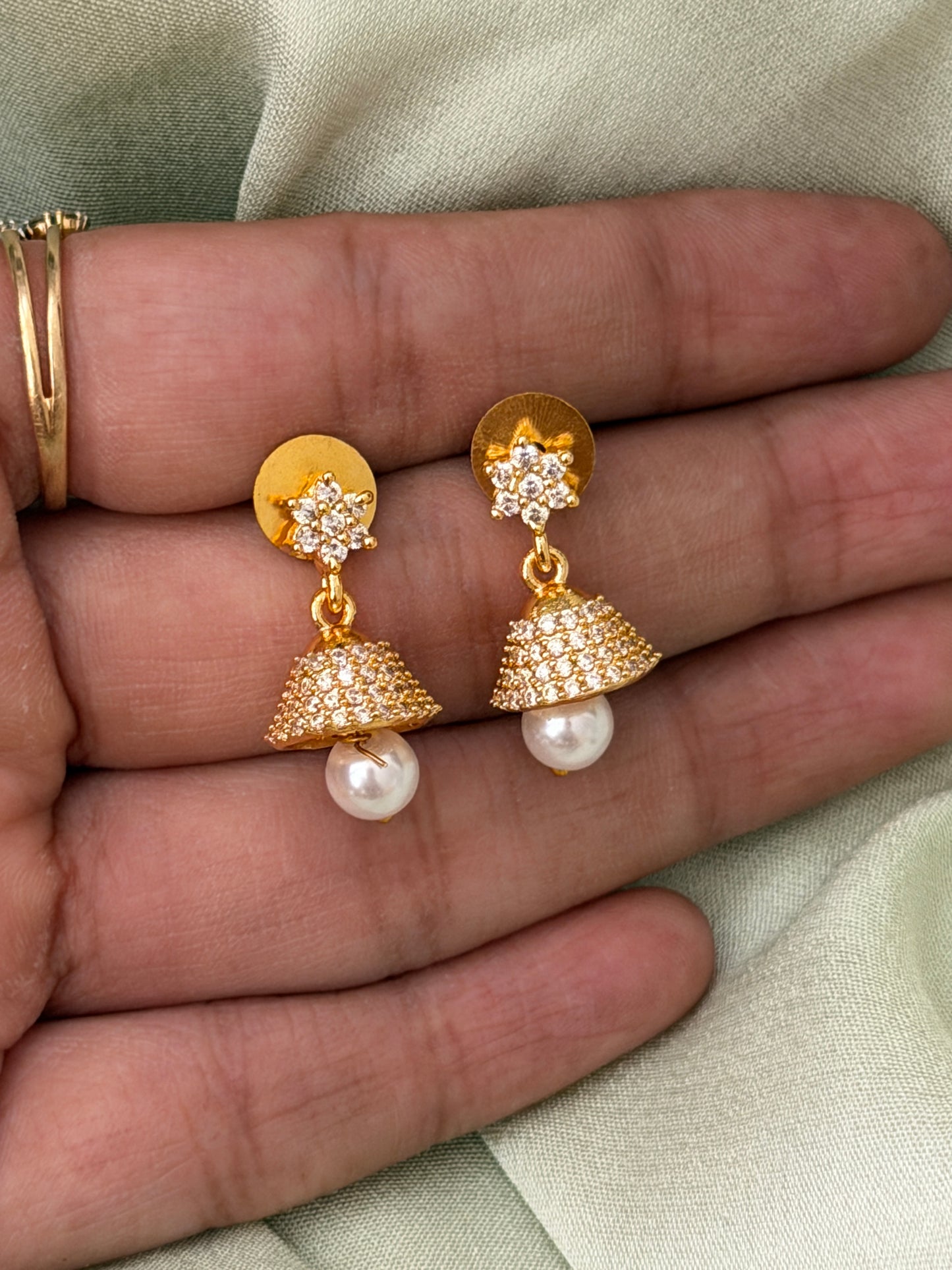 Mini Star Diamond Jhumkas