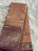 Burnt Orange Semi Kanchi Tissue Pattu