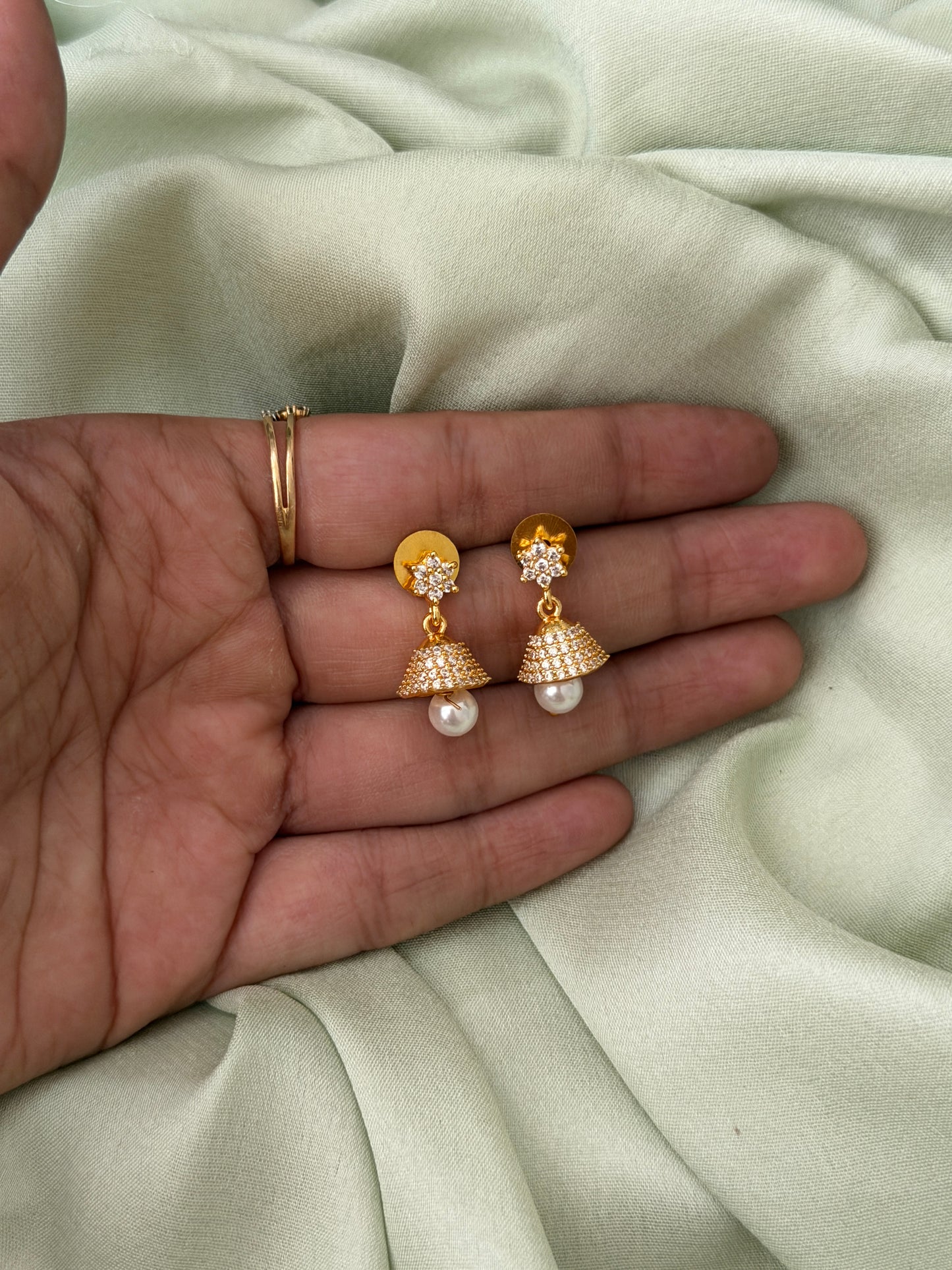 Mini Star Diamond Jhumkas