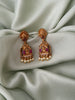 Dual Stone Mandir Jhumkas