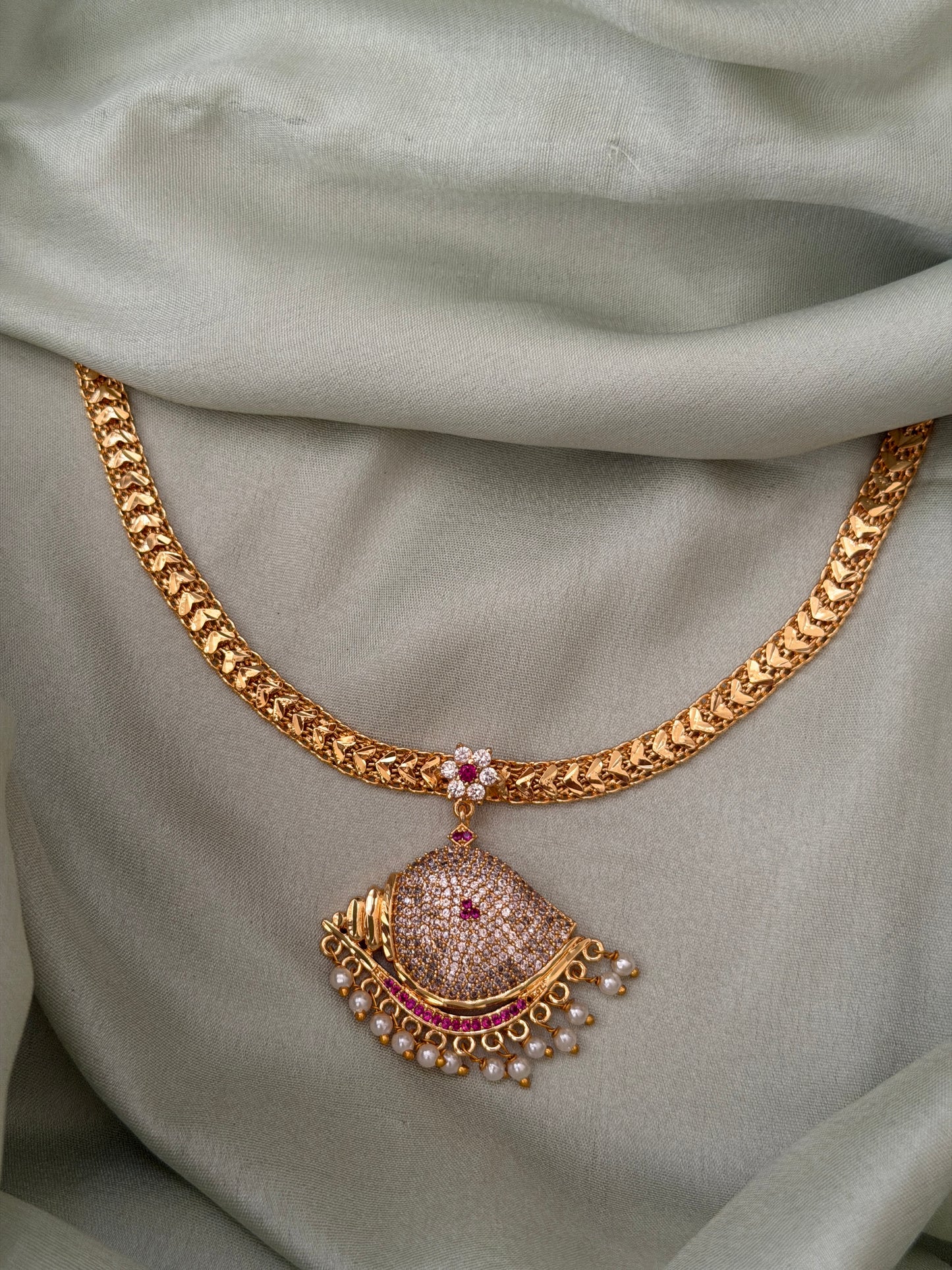 1Gm Gold Plated Shangu Choker