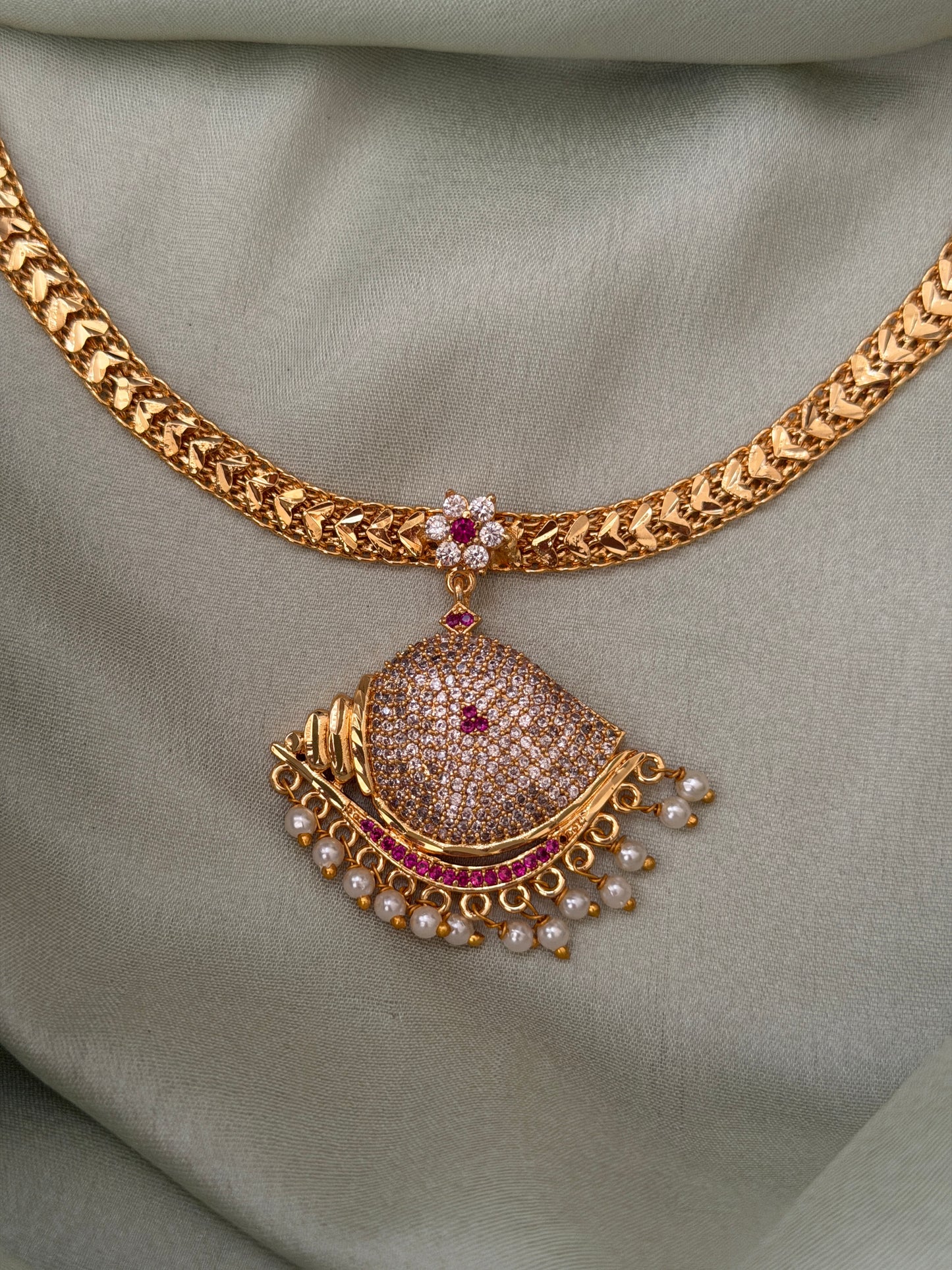 1Gm Gold Plated Shangu Choker