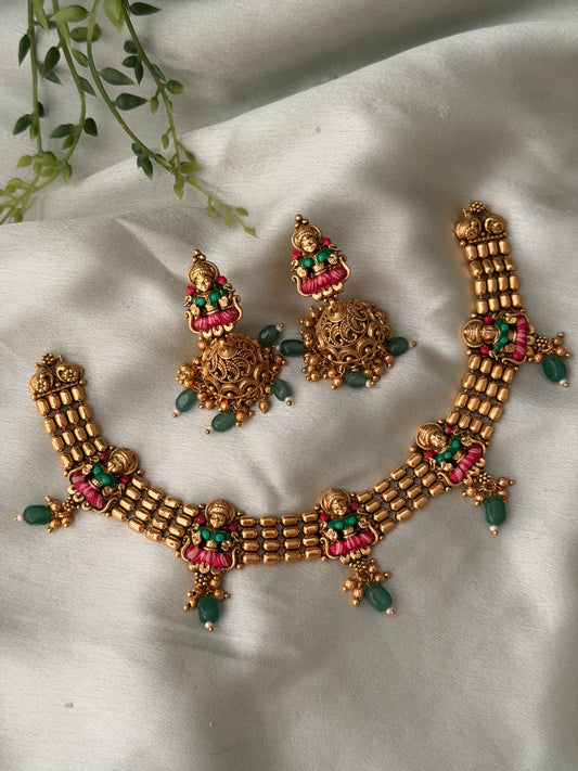 Agnimukha Meenakari Necklace