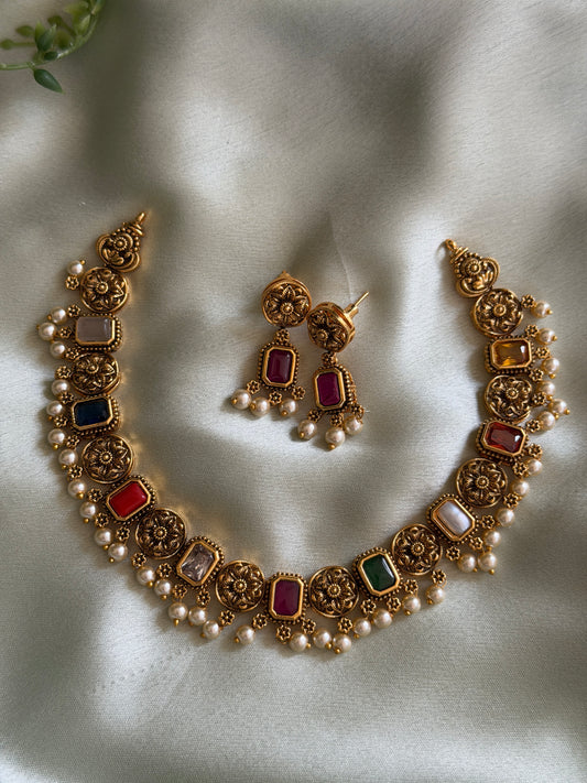 Dheema Navaratna Necklace