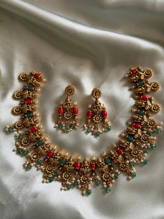 Ishitaksha Coral necklace