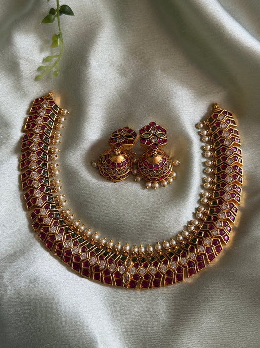 Shesha Pure Kempu Necklace Set