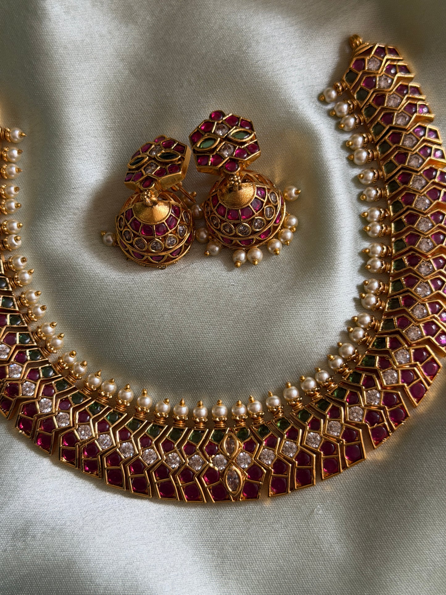 Shesha Pure Kempu Necklace Set
