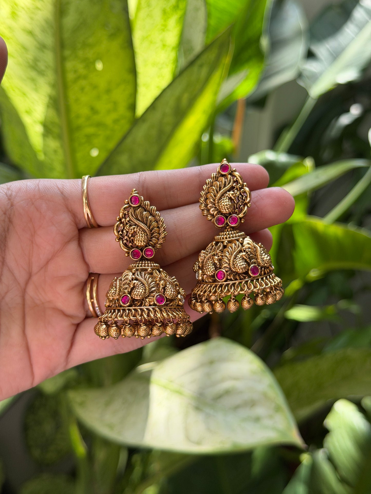 Samookha Gold Replica Jhumkas