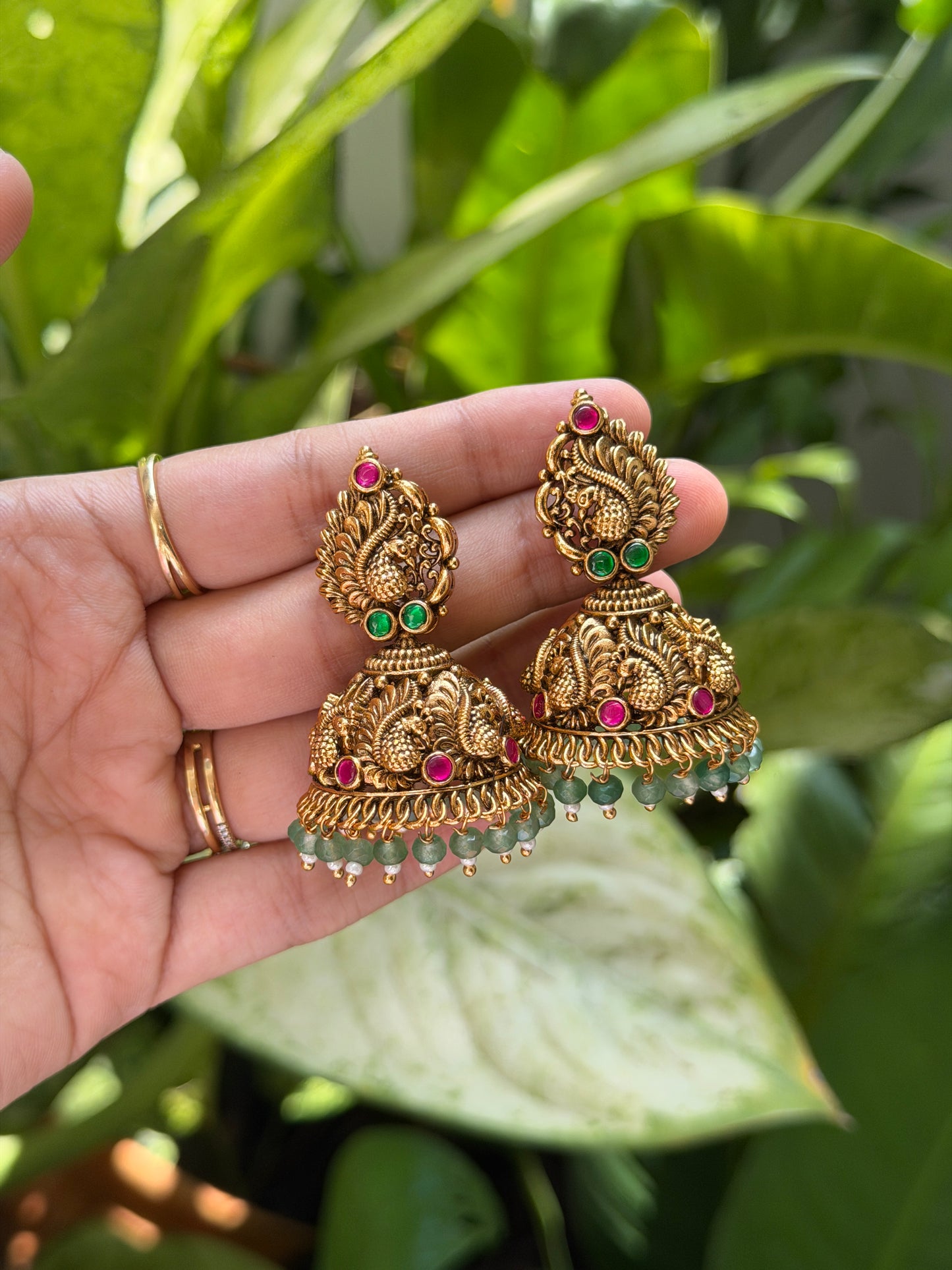 Samookha Gold Replica Jhumkas