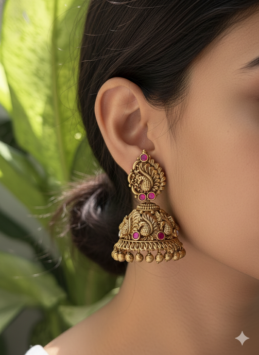 Samookha Gold Replica Jhumkas