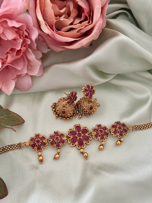 Budgeted Floral Kemp Choker
