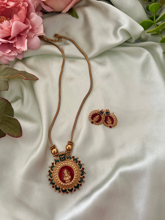 Saraswathi Moon Pendant Chain Set