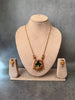 Emerald Enamel Pendant Chains
