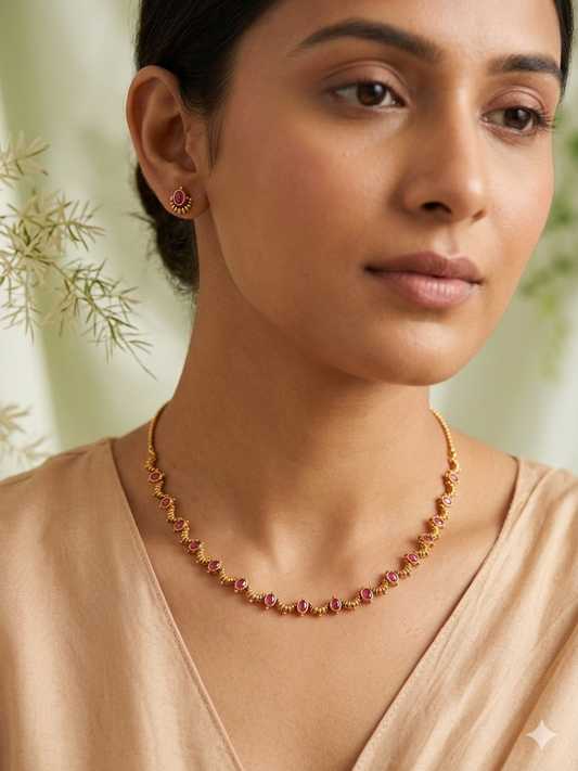 Ruby Chandra Necklace