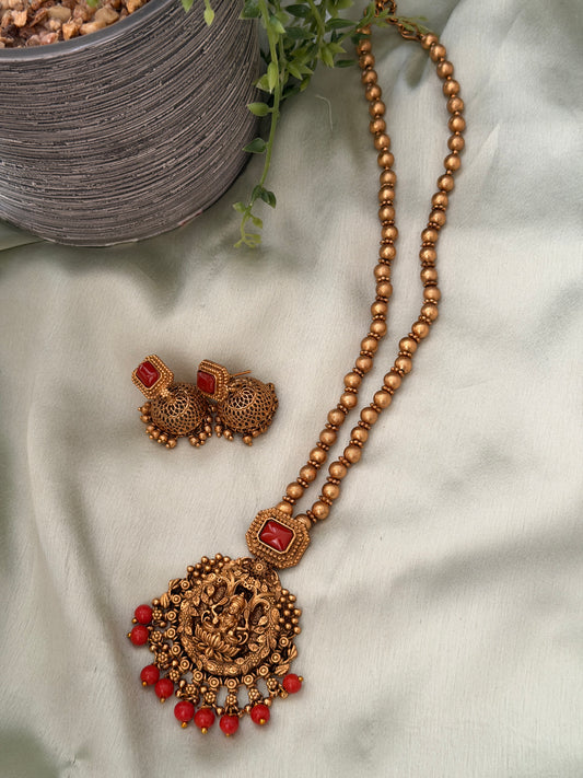 Coral Chettinad Devi Chain Set