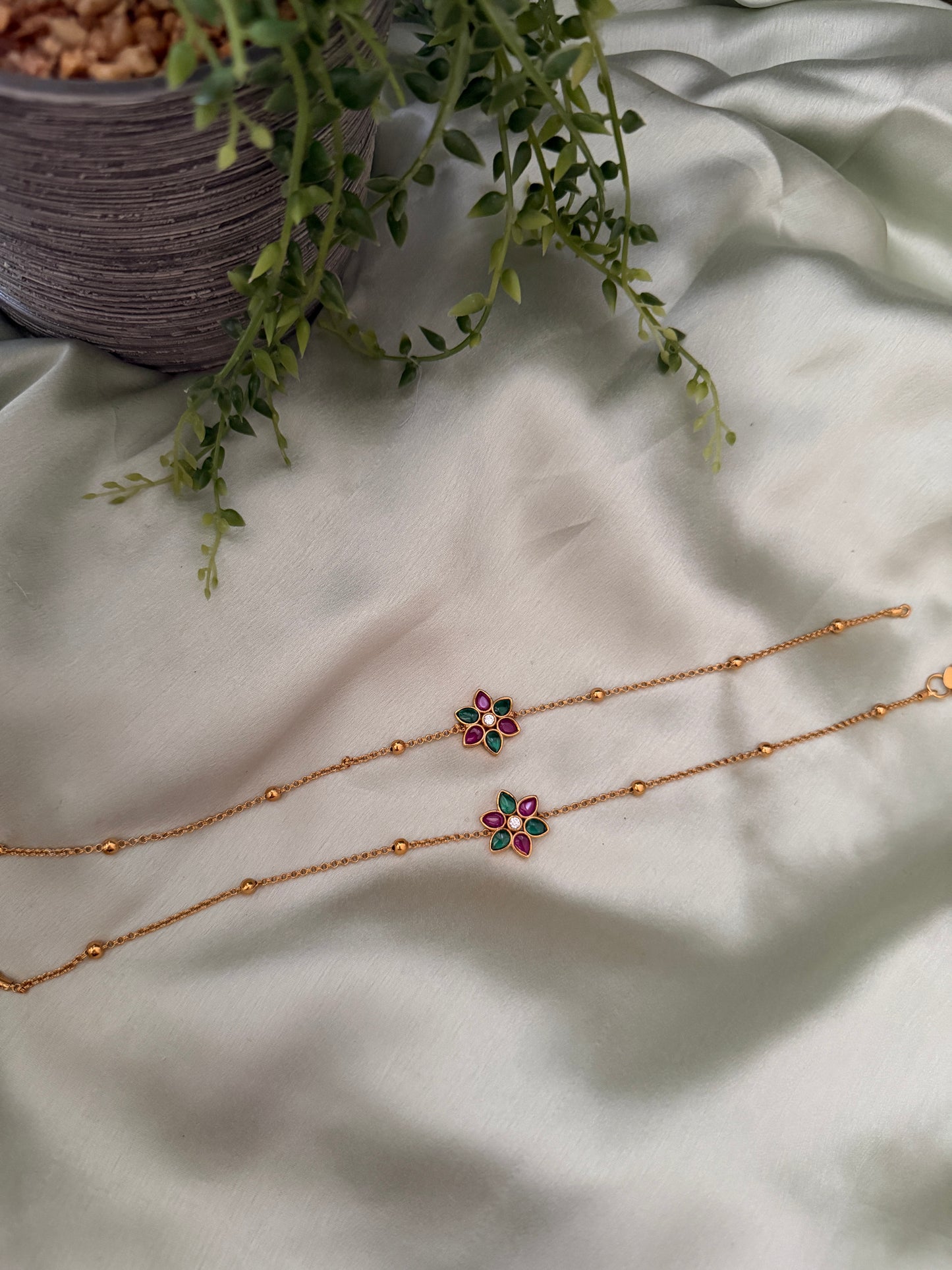 Prithika Flora Anklets
