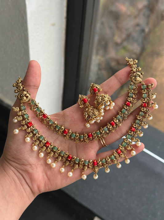 Pastel x Coral Dual Layer Necklace