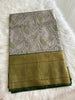 Parrot Green Manga Design Kanchi Tissue Pattu