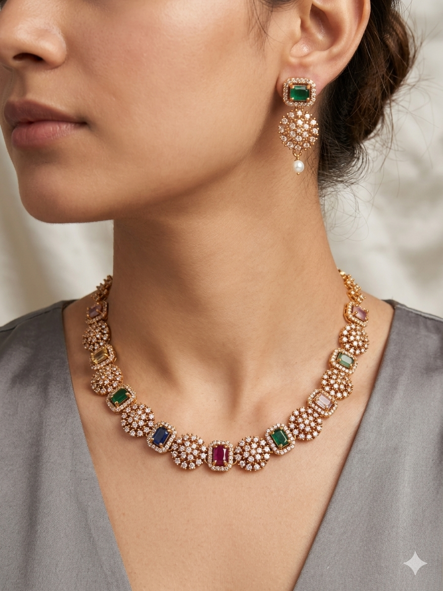 Trinket Navaratna Necklace