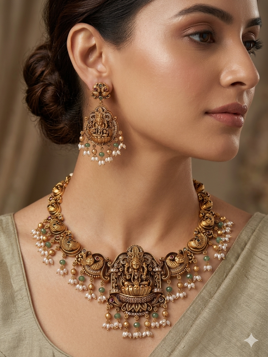 Kadhuram Gold Replica Necklace