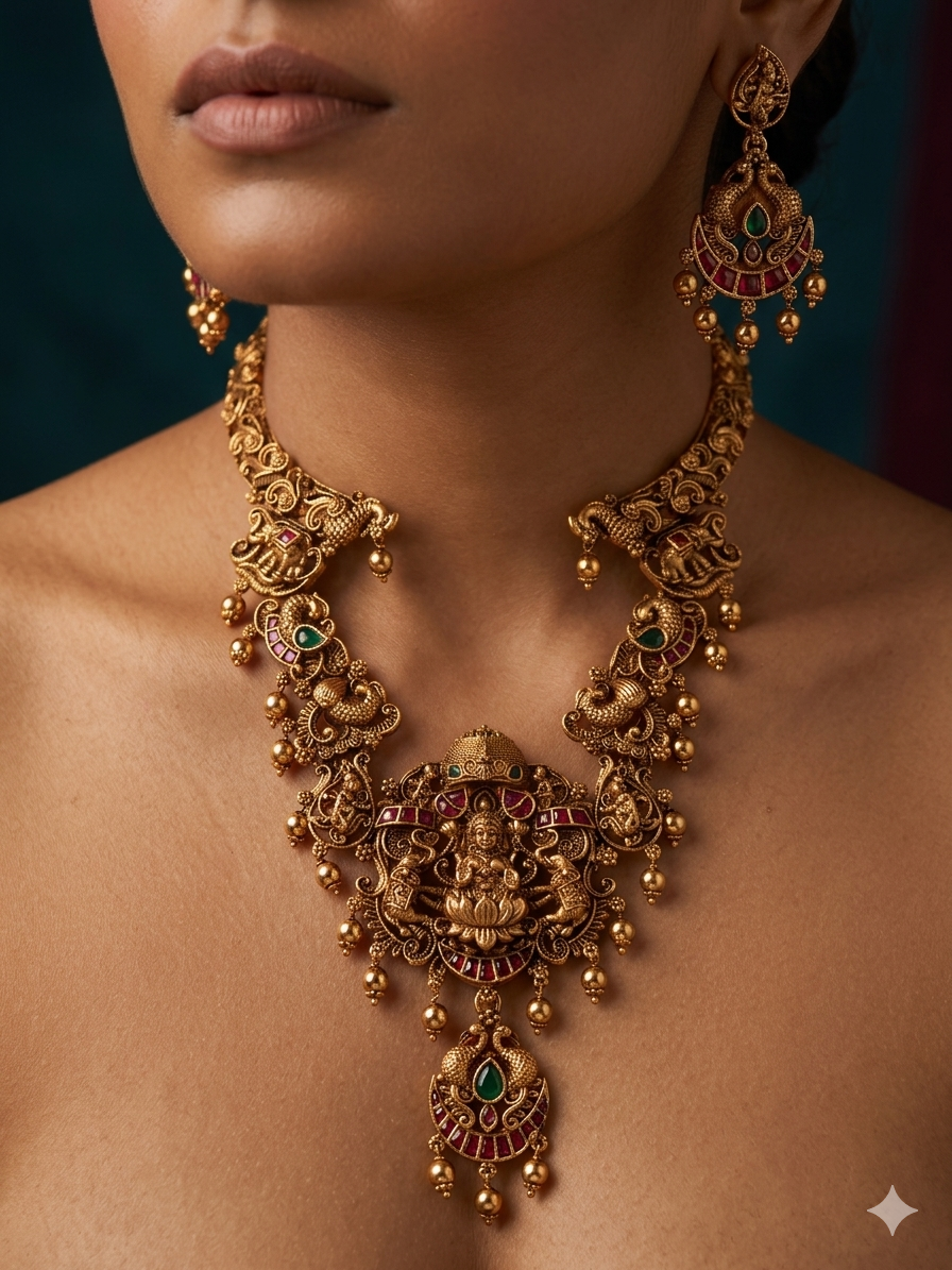 Madhura Antique Long Necklace
