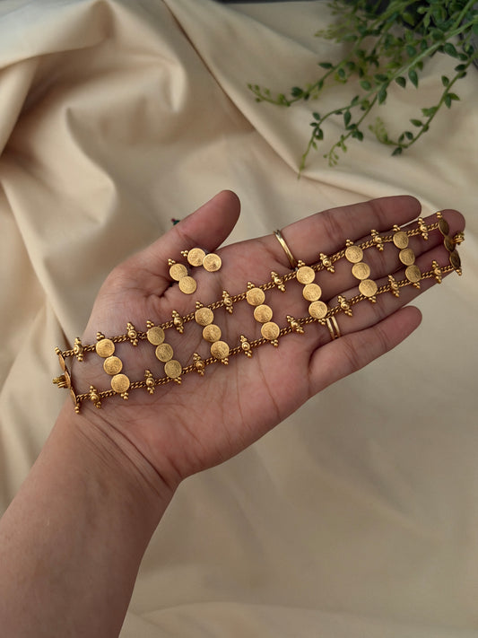 3 layer Coin Antique Choker