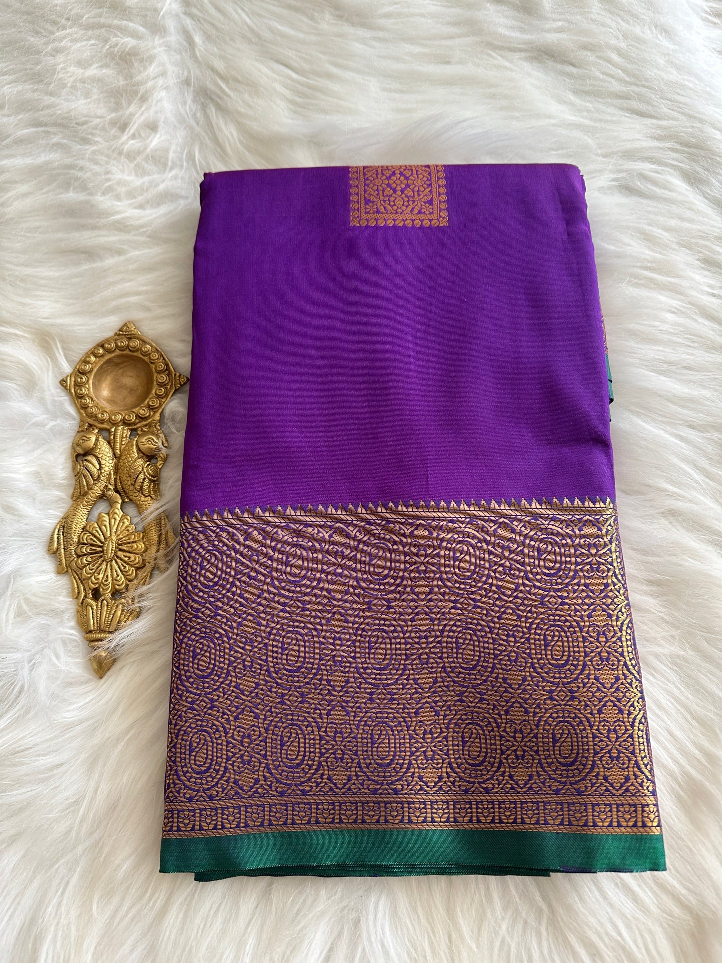 Cadbury Purple Soft Silk Saree