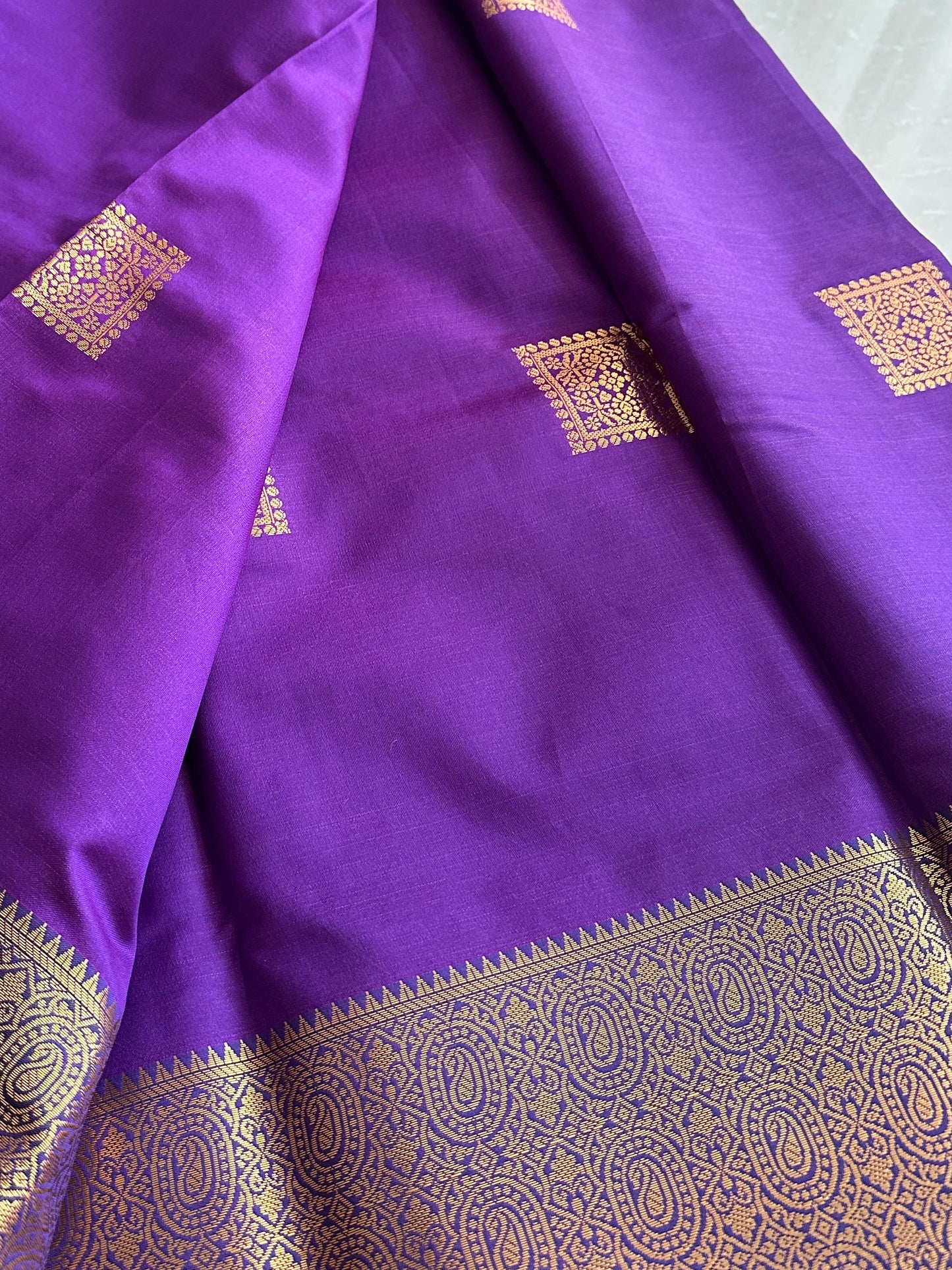 Cadbury Purple Soft Silk Saree