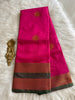 Deep pink Soft Silk saree